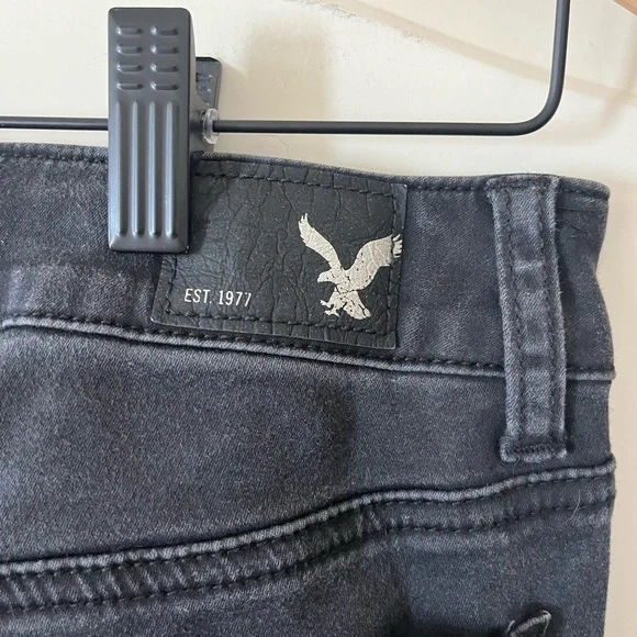 American Eagle Black Stretch Jeggings Women’s Size 0 Long - Picture 2 of 15